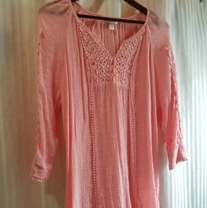 Coral Plus size top